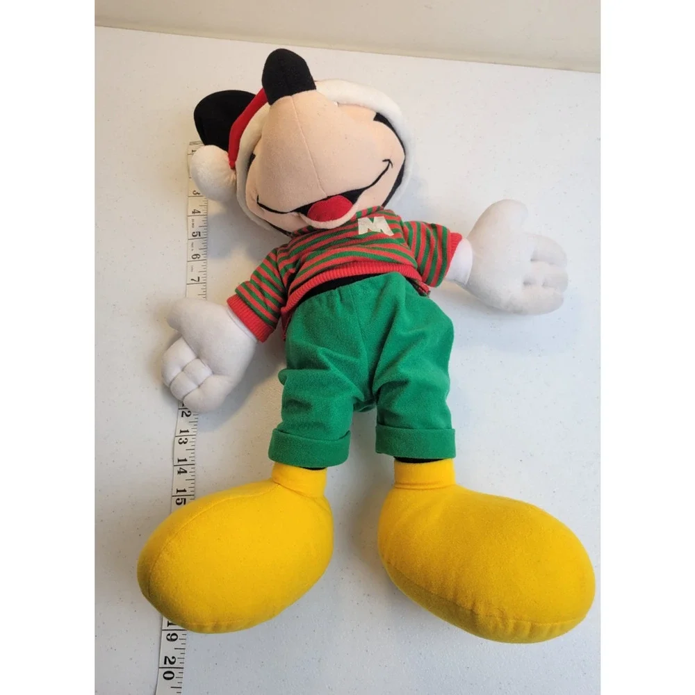 Vtg Mickey Santa Mattel‎ Disney Christmas Holiday Plush Stuffed Toy Doll 19